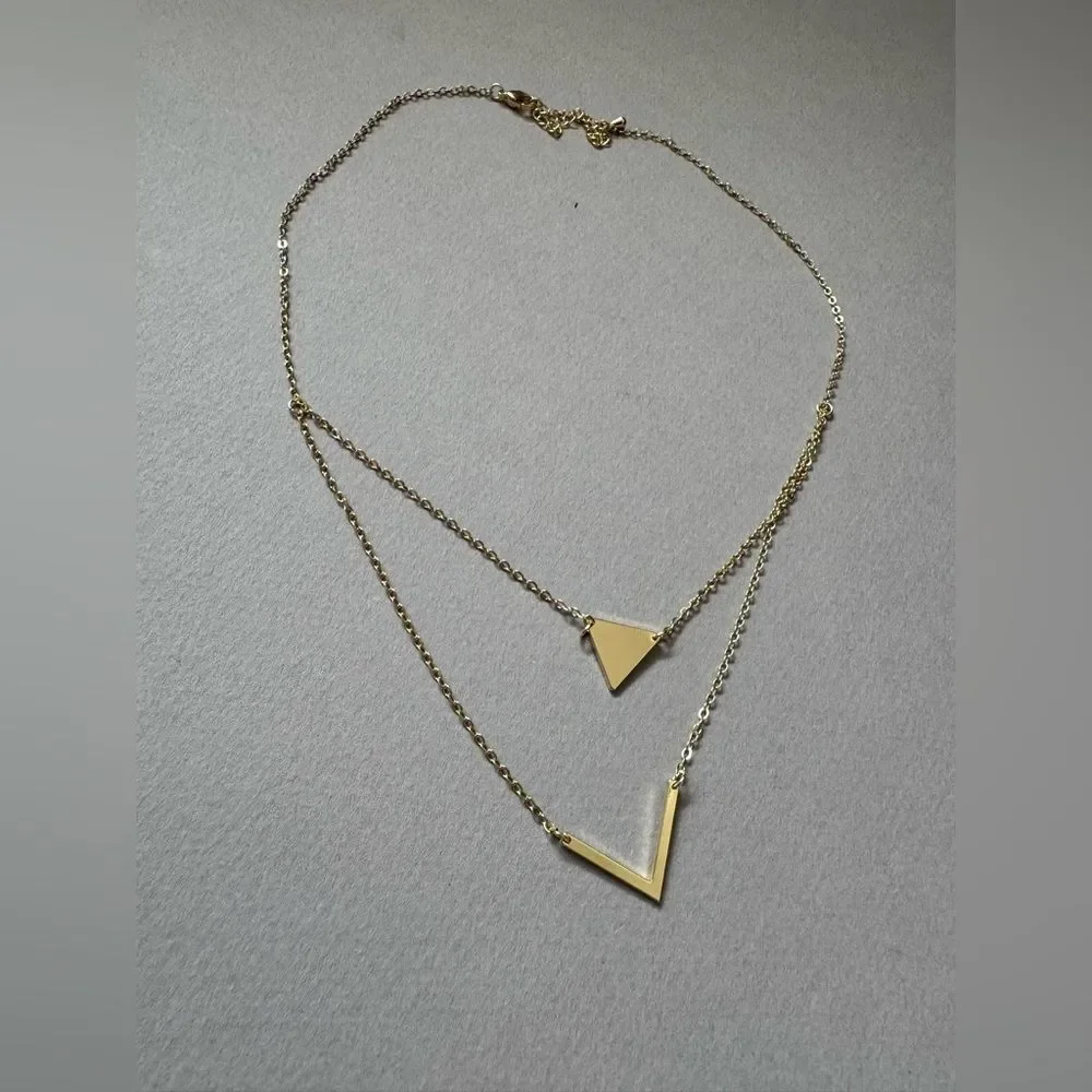 Gold Double Layer Necklace N1128